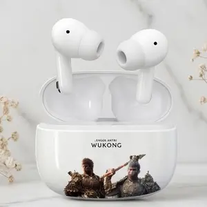 Black Myth Wukong KY X60 jbl phantom AI Earphone Suara Stereo Level HiFi, Tahan Air iPX5, Mikrofon Internal, ENC Noise Reduction  Cerdas Kontrol Sentuh untuk iPhone dan Android