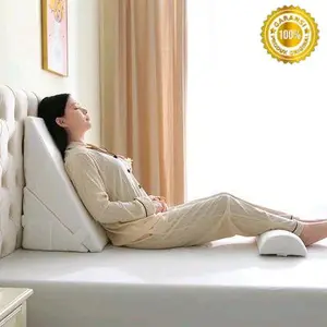 PREMIUM Bantal Sandaran Ibu Hamil Dan Lansia Wedge Multifungsi Memory Foam 3 in 1 - Putih