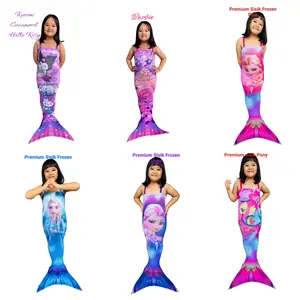 (BISA COD) Kostum Mermaid Premium Sisik Karakter Kartun Anak Perempuan