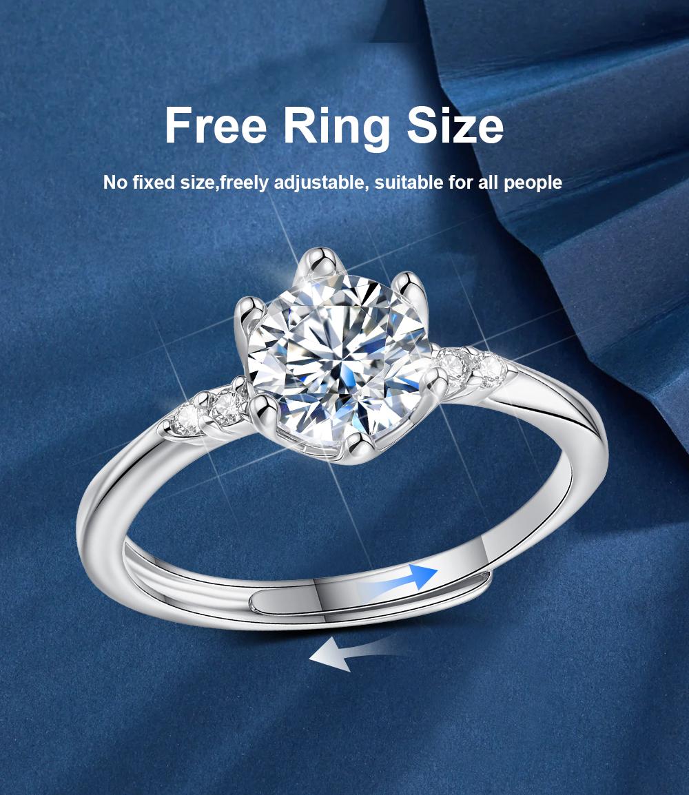 【003 Harga Telah Diperbarui, Segera Pesan】OVG Cincin Wanita Perhiasan Original Tunangan Cewek Adjustable Elegan Korea Anti Luntur Rings OGR011-Silver