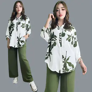 OTTILA SETELAN CRINCLE WANITA KEKINIAN LD 120  ATASAN KEMEJA OVAL CELANA LURUS BAHAN CRINCLE AIRFLOW