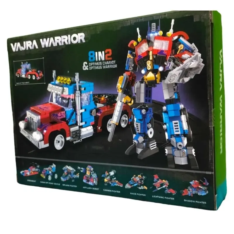 (ECER)Mainan Anak Brick Bongkar Pasang model Vajra Warrior Transformer OptimusPrime BB304 8in1 1