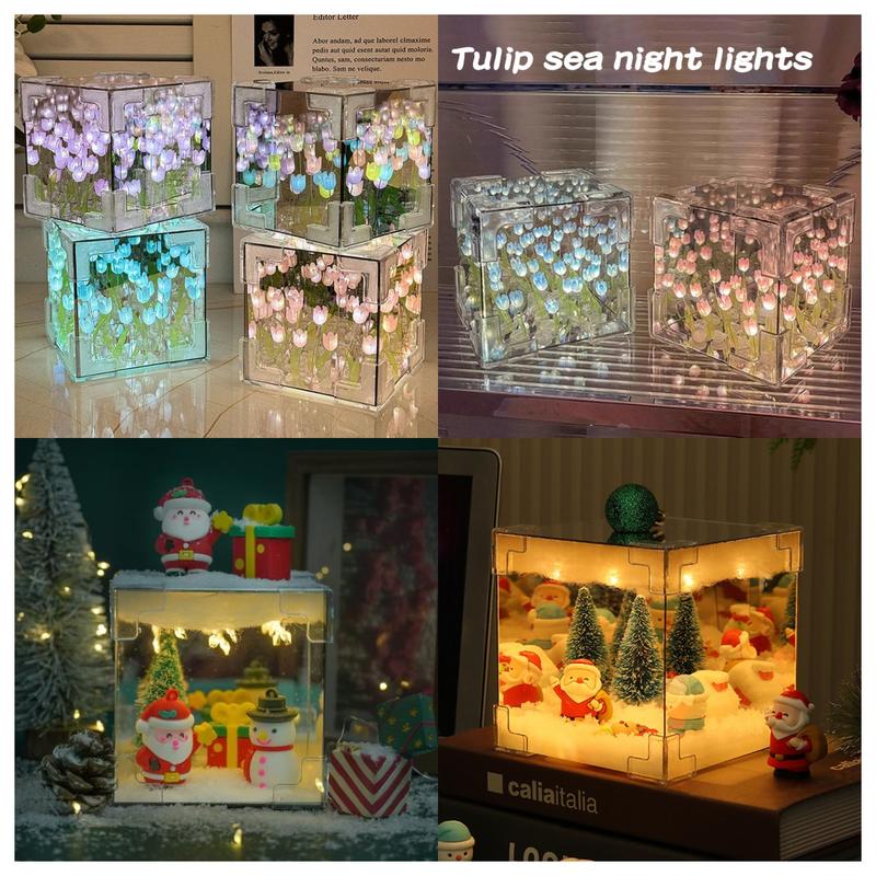 Đèn Tulip, Phong Cách Instagram, Hoa Tự Làm, Hoa Hồng Và Đèn Ngủ Biển, Thích Hợp Để Đồ Trang Trí Phòng Ngủ, Đạo Cụ Chụp Ảnh, Thích Hợp Cho Tốt Nghiệp Và Giáng Sinh, Quà Tặng Năm Mới 2026