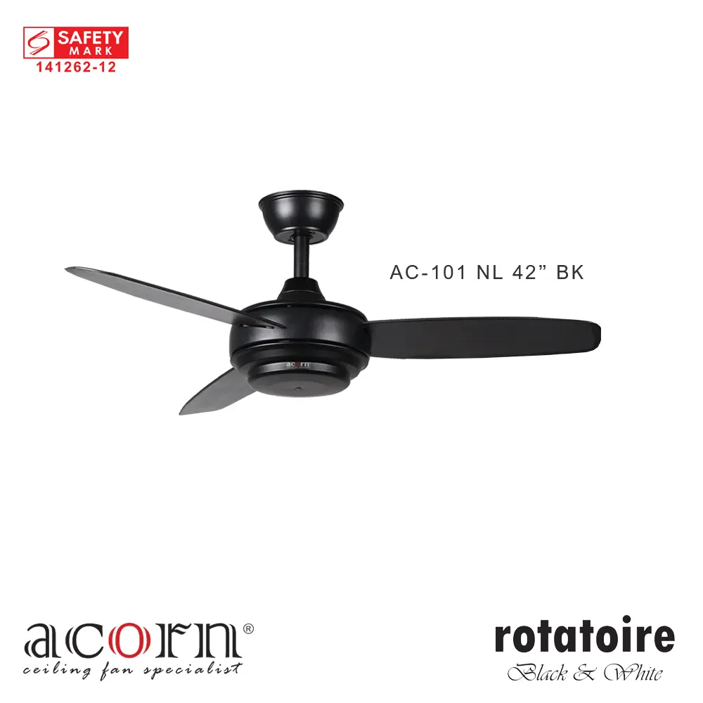 Acorn Rotatoire AC-101 | 42 Inch Ceiling Fan | No Light | Wooden Blades