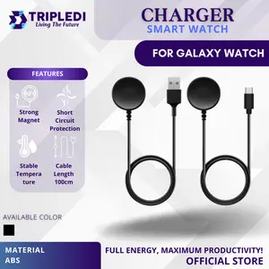 TRIPLEDI Wireless Charger For Samsung Galaxy Watch Active 1 2 3 4 5 6 7 Ultra FE Classic Pro R500 R830 R820 R840 R850 R860 R870 R880 R890 R915F R905F R925F 41 45mm Kabel Adapter Charging