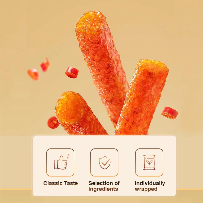 [HALAL] Sweet & Spicy LATIAO Makananringan snack camilan sweet spicy strips pedas Quickly Shipping (68g/pack) [READY STOCK] Food Chilli Chili Bag 8