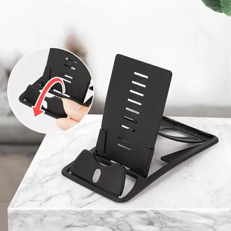 Holder Hp Meja Card Phone Mini Universal Stand Handphone Kecil Tipis Dudukan Tempat Sandaran Hape Model Kartu - DISTRIBUTHOR 4