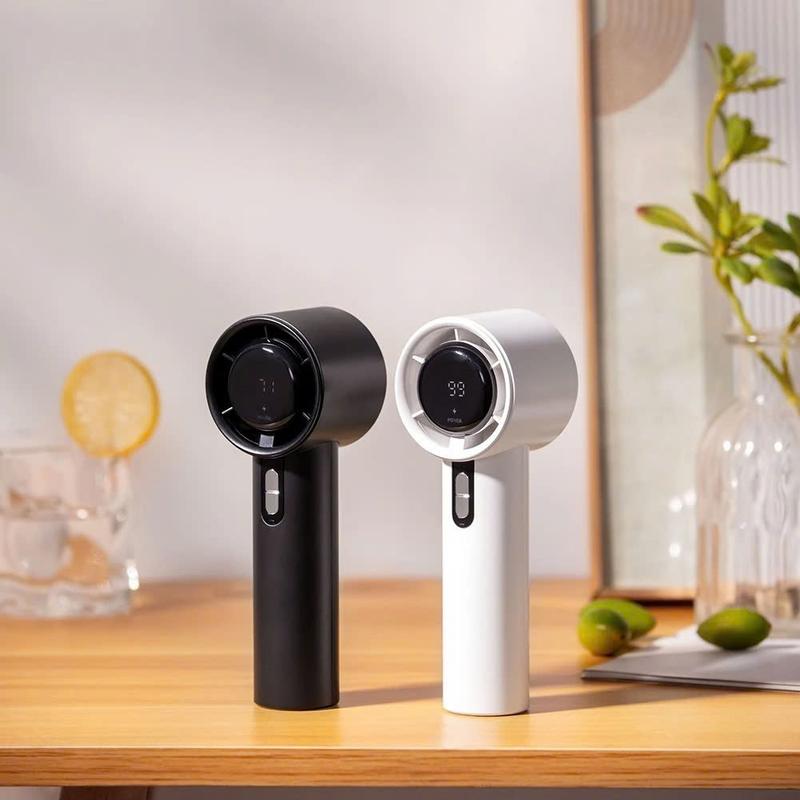 【Tặng Dây Đeo + Dây Sạc Quạt cầm tay màn hình hiển thị phần trăm pin - Quạt mini tích điện pin trâu, quạt đi concert sự kiện, du lịch