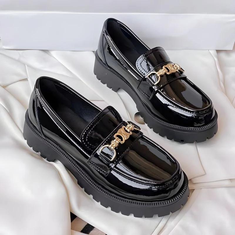 Product Introduction of Sepatu Docmart wanita terbaru Sepatu wanita hitam glossy Sepatu wanita casual kekinian Separu wanita termurah Flat Shoes 2