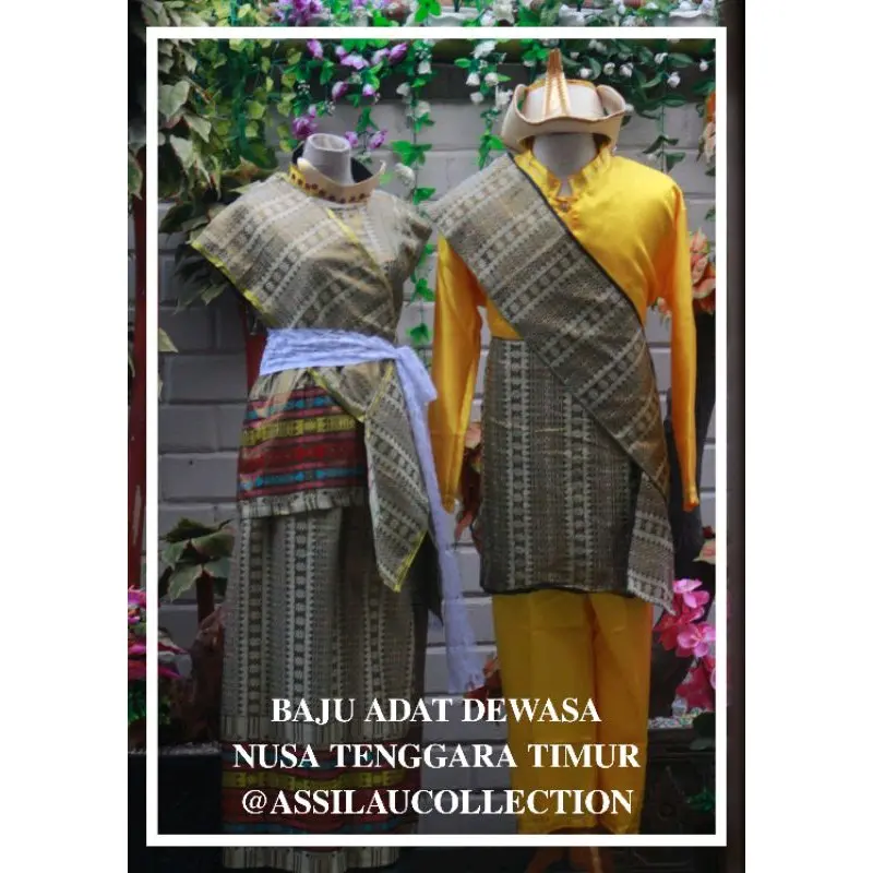 Baju Adat NTT Dewasa Satuan Pria Wanita - Satin Halus 0