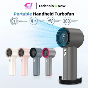 CoolJet  Portable Kipas Angin Genggam Turbo GFS001 - 100 Kecepatan, Layar Digital, Kipas Berkecepatan Tinggi, Portabel & Nyaman, Hemat Energi, Baterai Listrik, Motor Turbo Brushless, Kecepatan 16000rpb kipas  artis