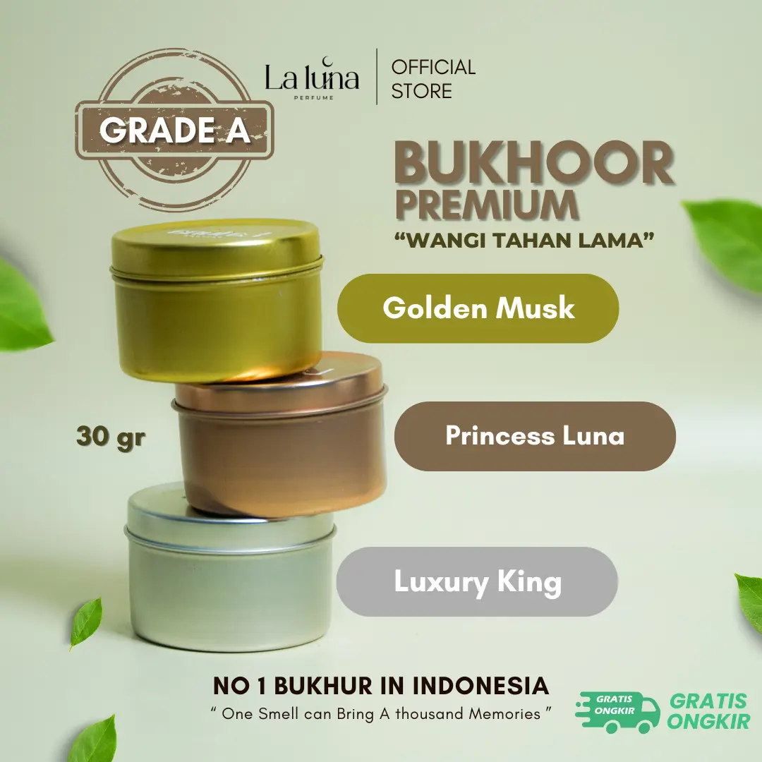 Bukhur Premium Buhur Arab Dupa Wangi Tahan Lama Laluna - Gratis Linen Spray (sample)