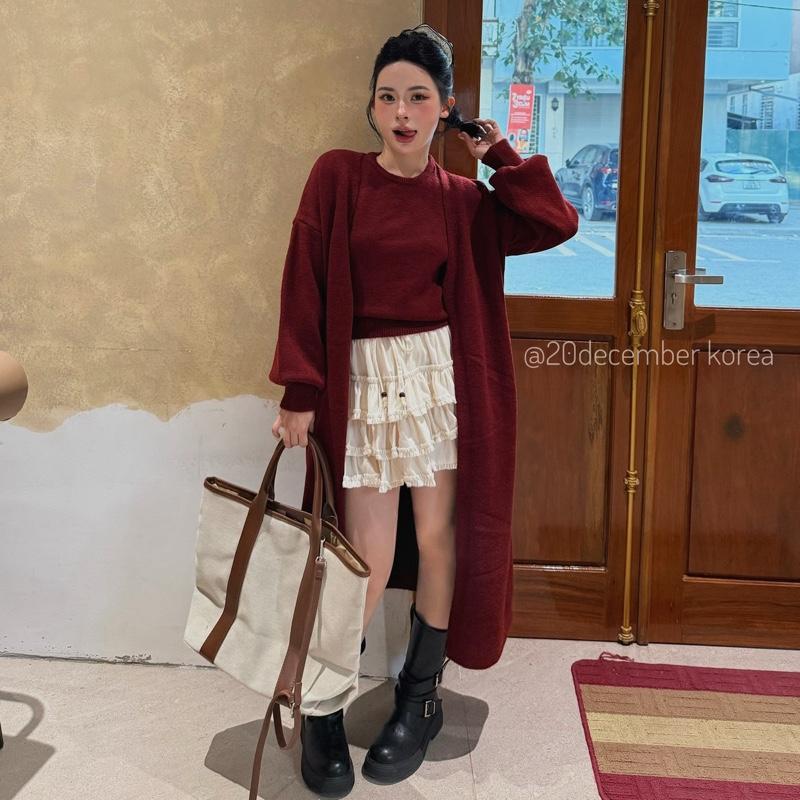 20DECEMBER - Set áo sát nách kèm cadigan dáng dài