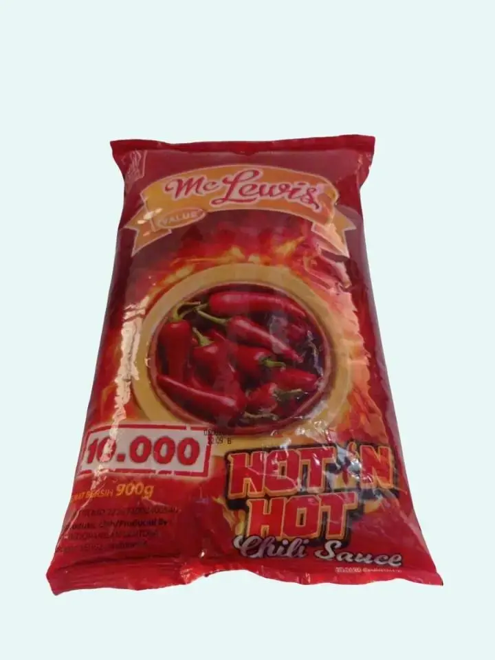 Mc Lewis Saus Chili Panas 900gr - Saus Pedas untuk Makanan Anda dengan Rasa Pedas Lezat dan Berat 900 Gram