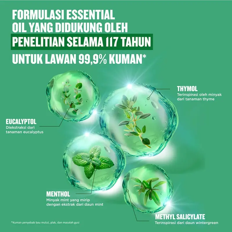Listerine Green Tea Mouthwash/ Obat Kumur 500 ml - Isi 2 3