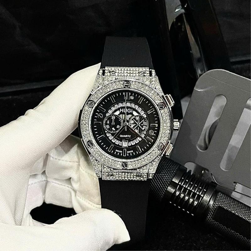 hugi Đồng hồ Nam nữ Hugi 602 dây silicon, khóa thông minh. Đeo Tay thời trang Đồng hồ đẹp Watch