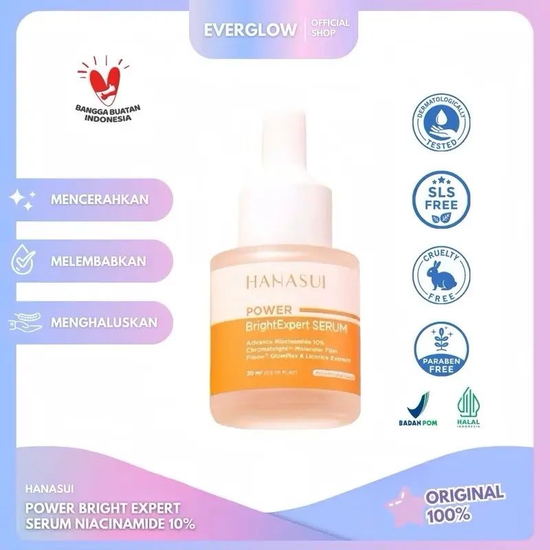 HANASUI - Power Bright Expert Serum Niacinamide 10% | Mencerahkan, Mengurangi Bintik Hitam Bekas Jerawat