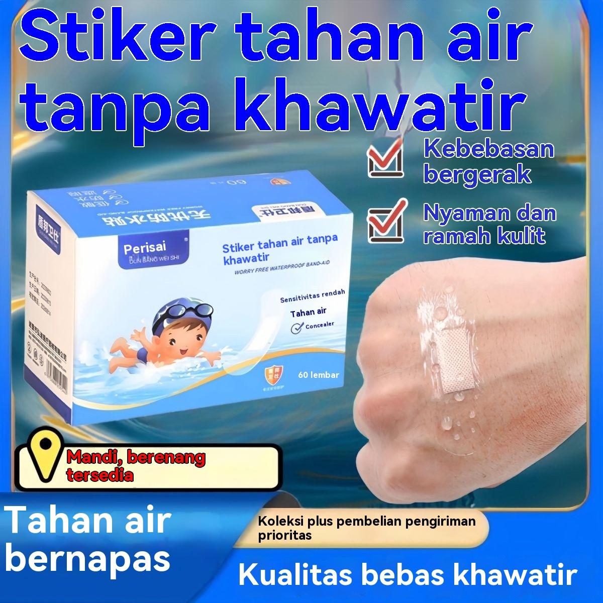 Plester tahan air transparan yang dapat bernapas tak terlihat plester anti-abrasi penutup kaki penutup bekas luka mandi stiker tahan air PU daya rekat tinggi-JT