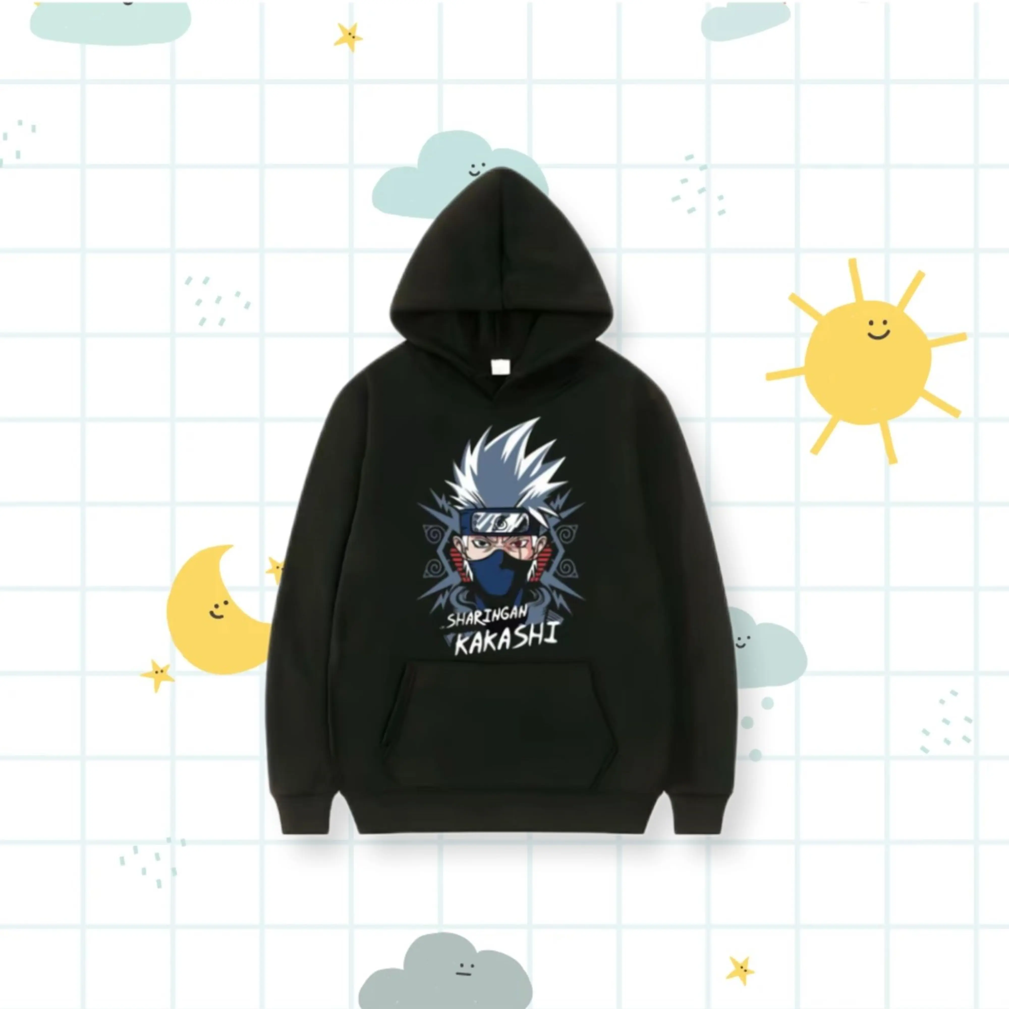 Rag Clothes Sweater Anak Kakashi Bahan Fleece 5-15 Tahun