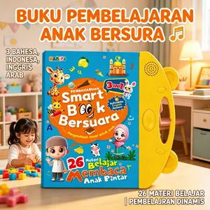 COD Tersedia, Buku Audio Anak 3 Bahasa Elektronik 26 Halaman Materi Lengkap: Huruf, Angka, Hewan, Buah, Sayur, Warna, Bentuk, Profesi. untuk Balita, Anak TK, PAUD Usia 1-6 Tahun. Mainan Edukatif Belajar Membaca dengan Touch Sensor, Suara Jelas, Praktis