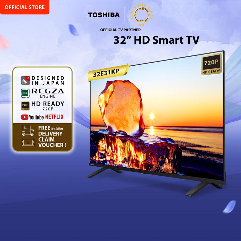 [Khusus Online] Toshiba TV 32" HD Smart TV-Wifi-Dolby Audio-Digital TV--Screen Sharing-YouTube-NETFLIX-HDMI-USB- 32E31KP tv 1