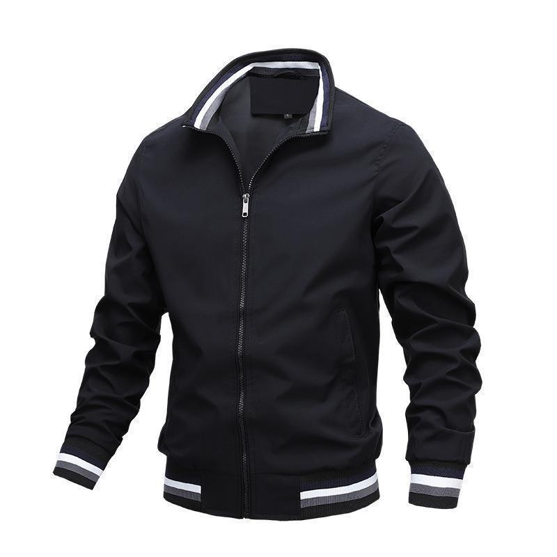 Product Introduction of Men's casual stand collar collar jacket regular version of the academy fashionable trench coat Spring and Autumn 4