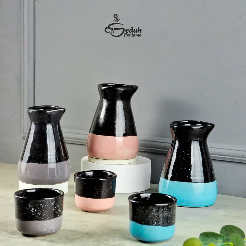 SEDUH PERTAMA SERVER SET - GELAS SERVER V60 & MINI MUG | MUG KERAMIK KAFE KOPI V60 DECANTER JUG MINIMALIS 4