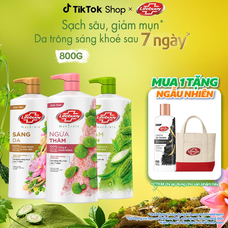   KOL Live 2  Sữa tắm Lifebuoy Thiên nhiên Detox Và Chăm Sóc Chuyên Sâu 800g  2  