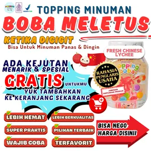 Popping Boba Rasa Leci 500 gram | Topping Minuman