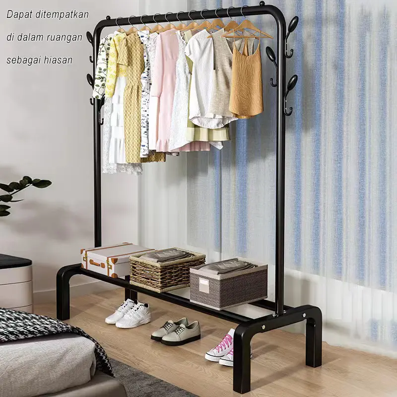 Gantungan Baju Besi Rak Pakaian Jemuran Baju Gantung Stand Hanger Display Model Gawang Non-Plastik / V6A1 3