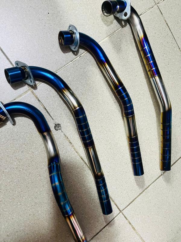 Cổ pô Titan gắn cho đủ các loại xe Wave RS S110 S100 Sirius Ex150 Winner Satria,...