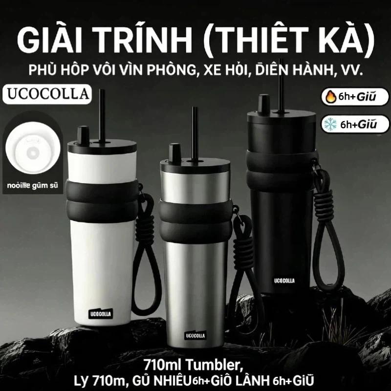 Bình Giữ Nhiệt Thép Không Gỉ 316 gỉ lót gốm Dung Tích 710ml Kèm Ống Hút giữ nóng 6h giữ lạnh 6h Cốc cà phê bình giu nhiệt nước ly tráng sứ binh giunhiet boss thuytinh tui ban mua phich nuoc coc giun hiet khac ten