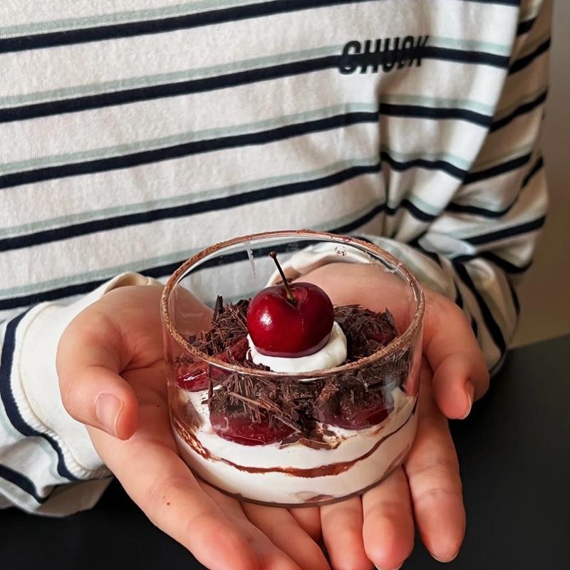 Cốc thủy tinh MỎNG chịu nhiệt đựng bánh mousse, pudding, tiramisu