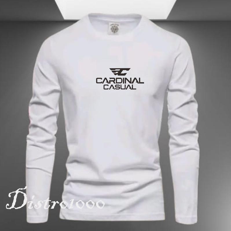 PROMO COD ( BAHAN TEBAL )  Kaos Distro 100% COTTON Kaos pria I Wanita Lengan Panjang[C4RD1N4L C4SU4L]  prin BLAK  Premium 0