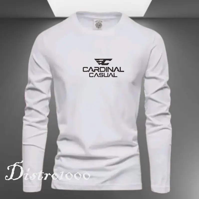 PROMO COD ( BAHAN TEBAL )  Kaos Distro 100% COTTON Kaos pria I Wanita Lengan Panjang[C4RD1N4L C4SU4L]  prin BLAK  Premium 0