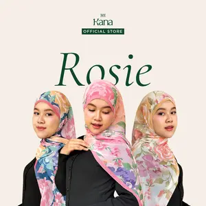 Rosie Pashmina - Kanascarves.id | Pashmina Chiffon Lembut Nyaman Casual Muslim Printing 180x70cm Motif Eksklusif Cocok untuk Formal & Casual Syal Kerudung Square Voal Premium