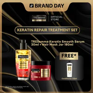[KERATIN REPAIR SHIELD SET] TRESemme Keratin Smooth Hair Mask Jar 180ml + Keratin Smooth Serum