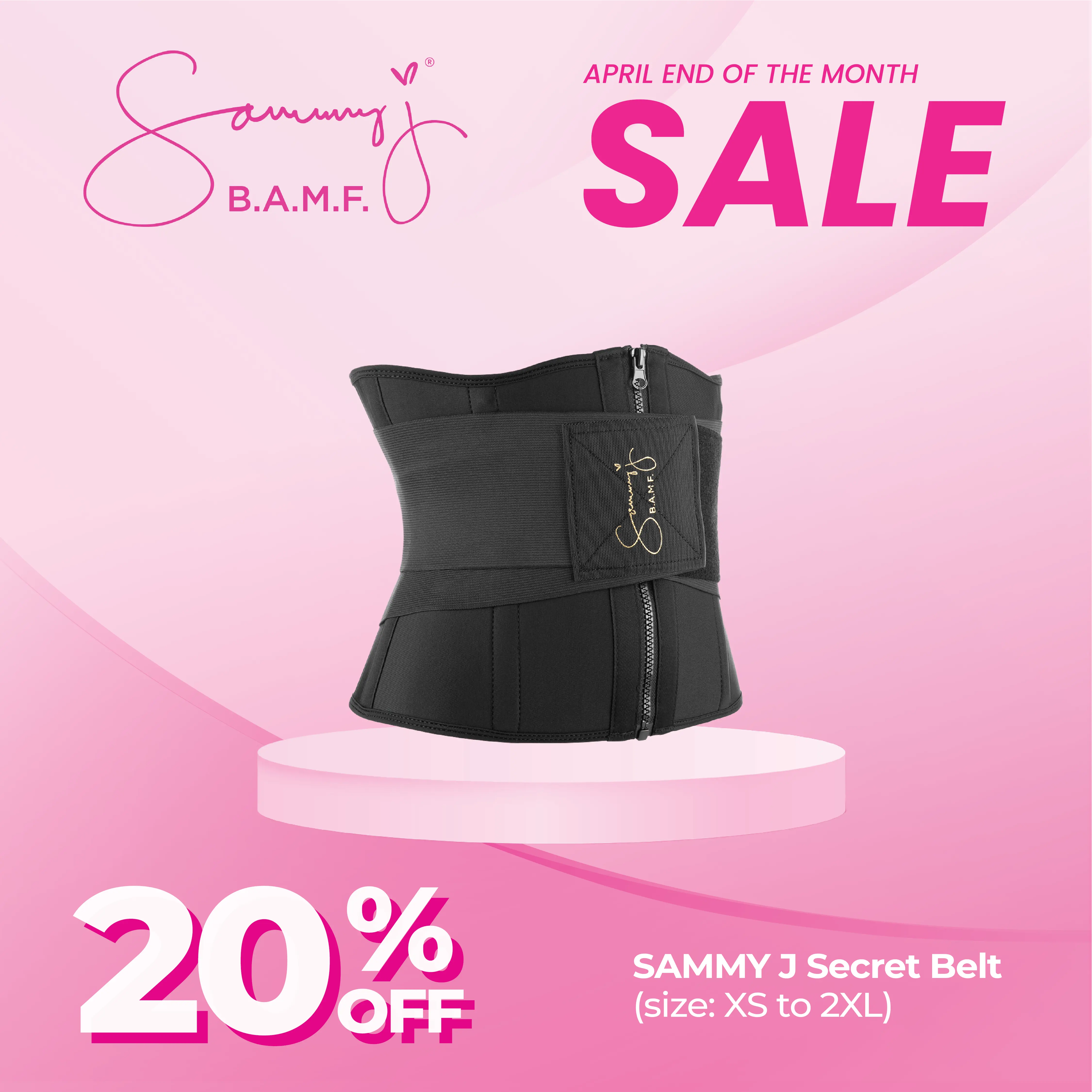 SAMMY J - SECRET BELT (Extra Small - 2XL)