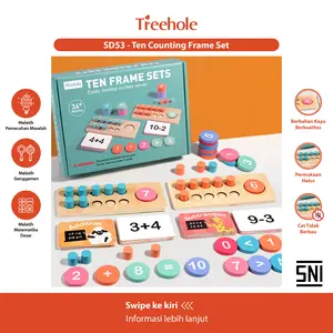 Beringin Toys - Ten Counting Frame Set / Mainan Edukasi Anak Belajar Berhitung & Warna