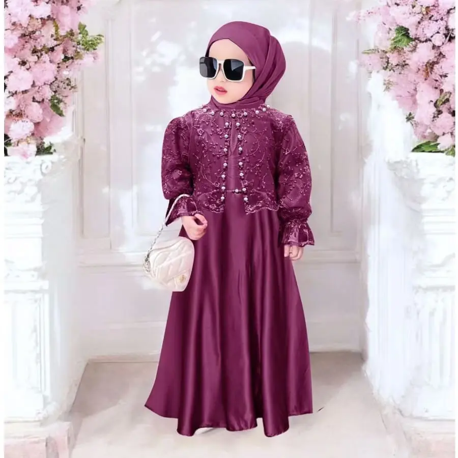 Gamis Nagita Kids / 1-13 Tahun / Pakaian Muslim Anak Perempuan / Gamis Anak Perempuan / Gaun Pesta Baju Dress Syari Wanita Lebaran Remaja
