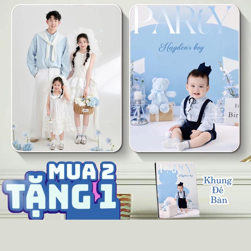 Khung Tráng Gương 50x70 size lớn Chất Liệu Cao Cấp In 2 Khung Tặng 1 Khung Để Bàn 13x18 Tráng Gương Bo Viền 4K Sang Trọng Gỗ Hiện Đại , ( Khách Gửi ảnh in qua phần tin nhắn )