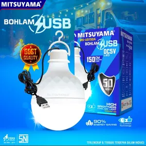 Lampu Bohlam Led Emergency USB 10W 15 Watt Mitsuyama