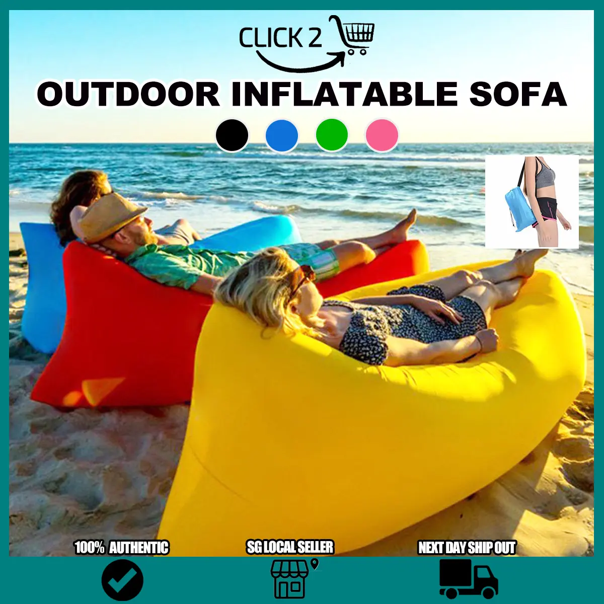 SG Outdoor Inflatable Sofa/ Inflatable Air Sofa/ Inflatable Bed/ Inflatable Windbed / Lazy Sofa/ Beach Sofa/Picnic Sofa