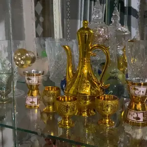 Set Cangkir Keberuntungan Fengshui Chienese Set Ibadah Plastik Kendi Rezeki Set Persembahan - 1 Kendi dan 3 Cawan