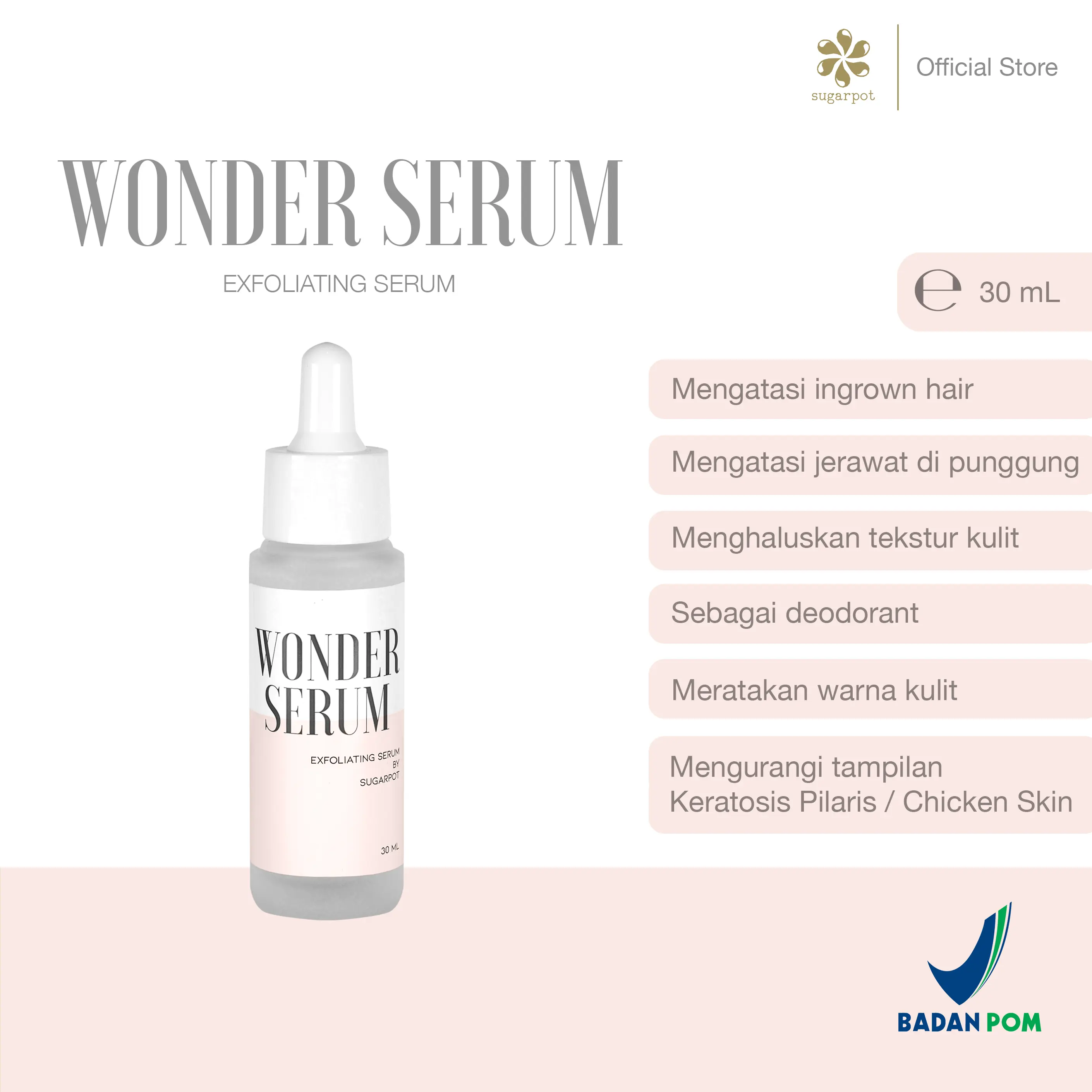 Sugarpot Wonder Serum - Anti Bump - Ingrown Hair Serum 30 ml