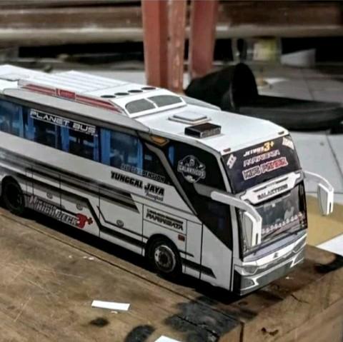 miniatur bis kids panda mainan anak telolet basuri full lampu 2