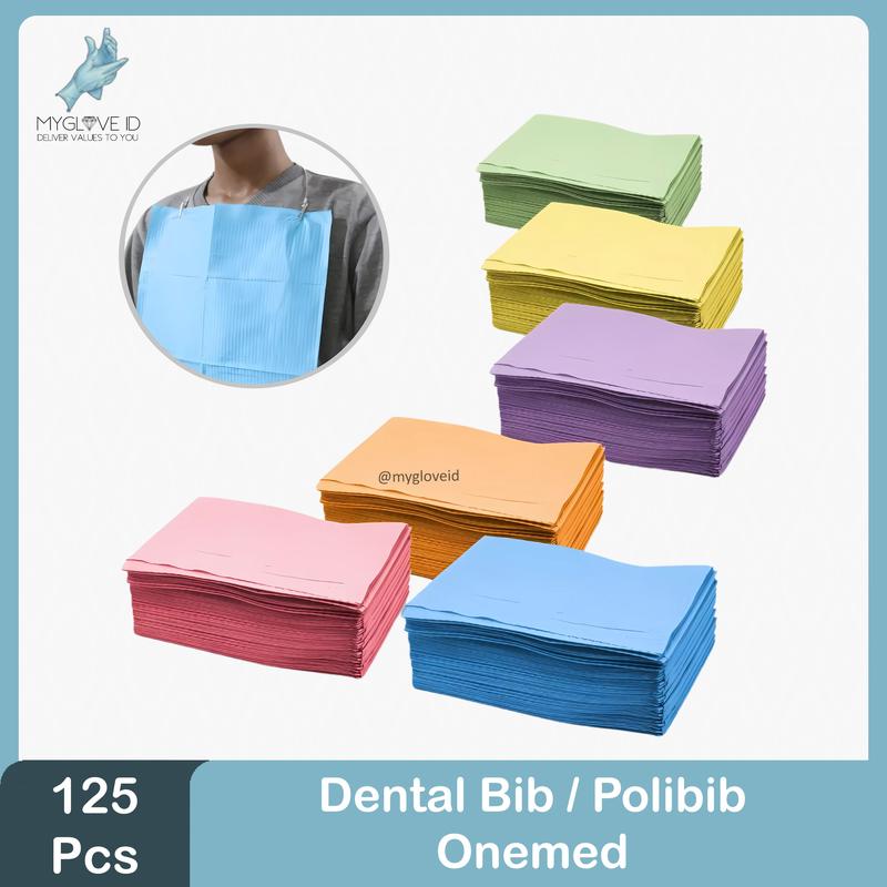 Dental Bib / Polybib / Polibib / Alas Dada Pasien Dental Onemed isi 125 ...