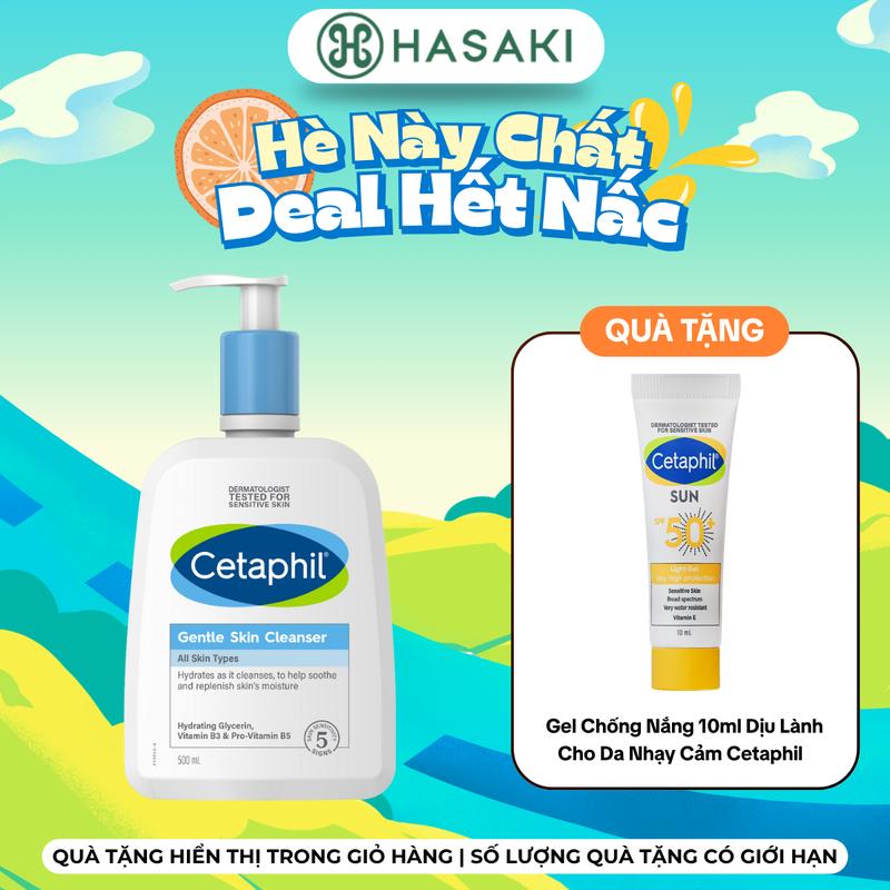 [MUA 1 TẶNG 1] Sữa Rửa Mặt Cetaphil Dịu Nhẹ Cho Da Nhạy Cảm 500ml (Mới) | HASAKI BEAUTY
