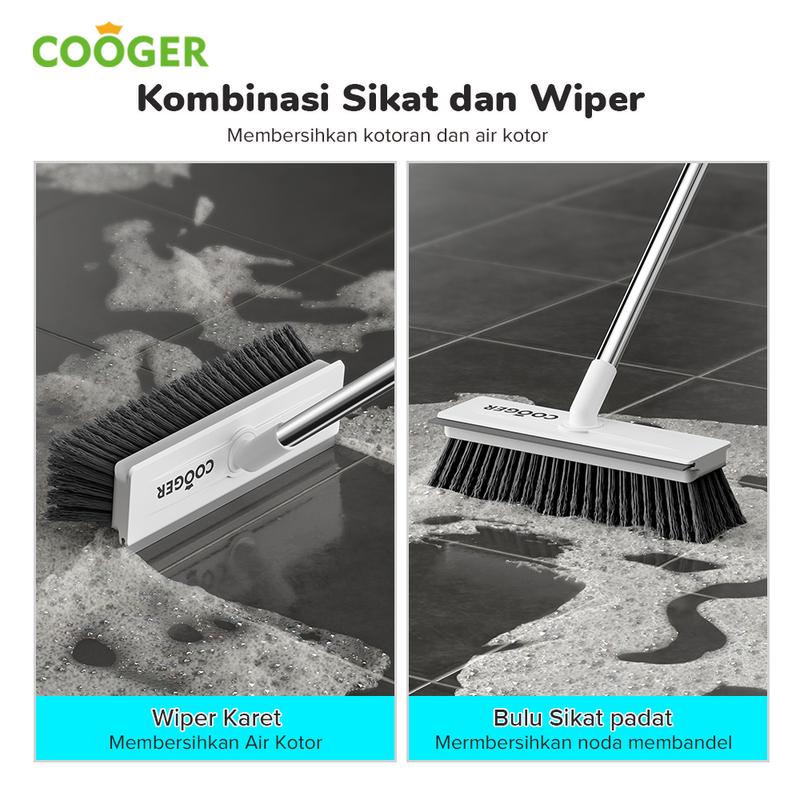 COOGER Electric Sikat Lantai Kamar Mandi 3IN1 Dengan Wiper Serbaguna Untuk Segala Jenis Lantai 3