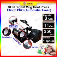 Gambar Mesin Sablon Mug / Gelas / Asbak / Tumbler Aluminium - Premium Digital Mug Heat Press GKT-01 / EM-03 PRO - EM-03 Pro Black, Surabaya dari Sun Indonesia Kota Surabaya 3 Tokopedia